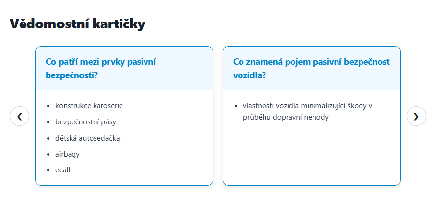 Vědomostní kartičky příklad 2